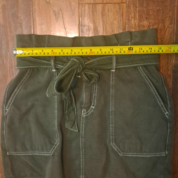 Free People Paperbag Waist Army Green Utility Cargo - Picture 5 of 6
